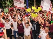Puerto Aventuras se pinta de guinda en apoyo a Mara Lezama y Silvia Dzul