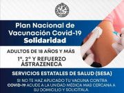 Anuncian jornada de vacunación AstraZeneca en Playa del Carmen