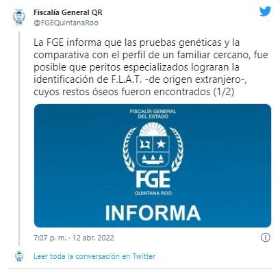 Confirma Fiscalía que restos óseos hallados en Playa Gaviotas pertenecen a paraguayo desaparecido en Cancún