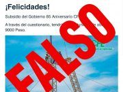 Alerta CFE de anuncios falsos de supuesto subsidio por su 85 aniversario