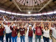 Reúne Mara Lezama a cerca de 5 mil militantes de Morena en Plaza de Toros de Cancún