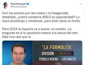 «AMLO conserva su popularidad dividiendo y mintiendo»: Ricardo Anaya