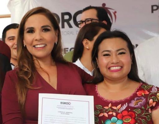 Acompaña Silvia Dzul a la entrega de constancia de Mara Lezama como gobernadora electa de Q. Roo