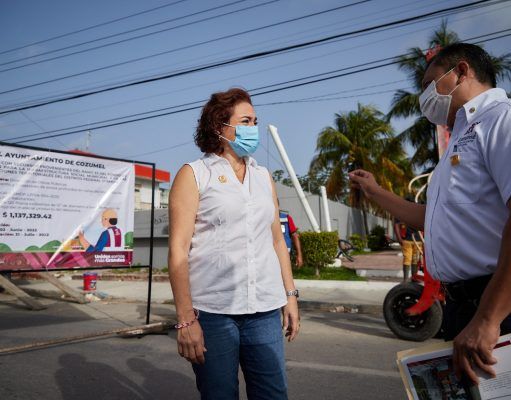 Supervisa Juanita Alonso obras en Cozumel en las que se invierten más de 11 mdp