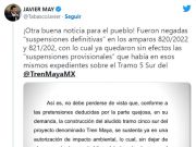 Juez niega dos suspensiones definitivas contra Tramo 5