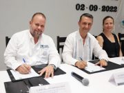 Firman Puerto Morelos y Dianco México convenio para la disposición final del sargazo