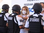 Aumenta en 53% el número de policías en Solidaridad, anuncia Lili Campos