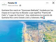 Felicita Fonatur a Quintana Roo con foto de Portugal en redes sociales