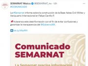 Desmiente Semarnat que haya declarado inviable proyecto del aeropuerto de Tulum