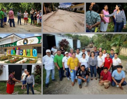Supervisa Blanca Merari rehabilitación de calles de terracería en Leona Vicario