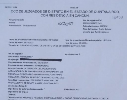 Vecinos de Pok Ta Pok obtienen suspensión provisional para detener emisión de licencias de construcción en el área