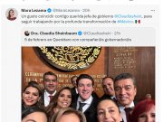 Mara Lezama salió en la selfie de Claudia Sheinbaum; Ebrard mueve sus piezas en Quintana Roo
