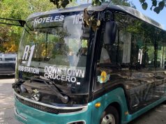 Realizan pruebas con autobús eléctrico en zona hotelera de Cancún