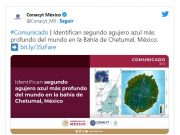 Hallan segundo agujero azul más profundo del mundo en Chetumal, Quintana Roo