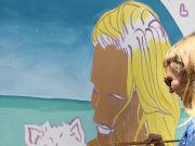 Pintan mural en memoria de Agostina Jalabert, víctima de feminicidio