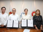 Firman Ana Paty Peralta y FGE convenio para reforzar la seguridad y confianza de turistas