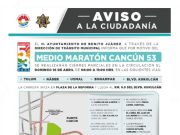 Anuncian cierre parcial de vialidades por «Medio Maratón Cancún 53»