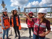 Mara Lezama supervisa avances de la estación Cancún Aeropuerto del Tren Maya