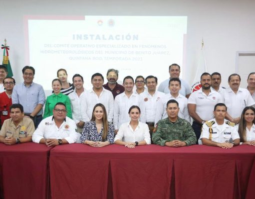 Instala Ana Paty Peralta el Comité Operativo Especializado en Fenómenos Hidrometeorológicos del Municipio de Benito Juárez
