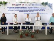 Firma convenio municipio de Solidaridad contra trabajo infantil