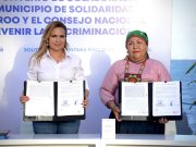 Firma Lili Campos convenio para erradicar la discriminación en Solidaridad
