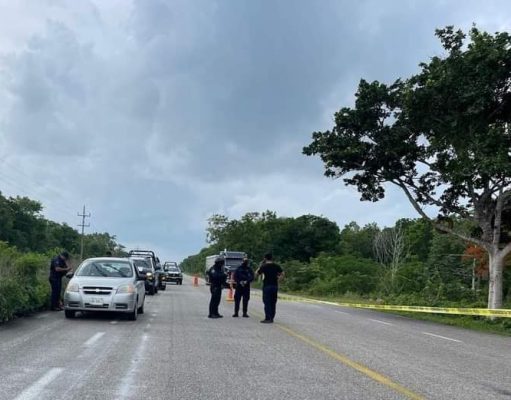 Tulum | Un policía muerto y otro lesionado en ataque armado sobre carretera Macario-Cobá