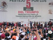 Celebra Mara 5 aniversario de AMLO transformando México