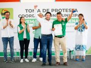 Asiste Renán Sánchez a toma de protesta de la nueva directiva municipal del PVEM en Lázaro Cárdenas