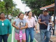Constata Ana Paty Peralta obras para mejorar la imagen urbana en Puerto Juárez