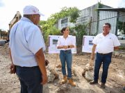 Constata Ana Paty Peralta inicio de pavimentación en avenida Politécnico