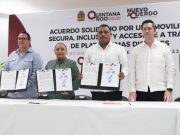 Movilidad | Firman acuerdo para mejorar servicio de pasajeros plataforma DIDI y taxistas