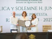 Rinde protesta Natalia Fiorentini como rectora de la Uqroo