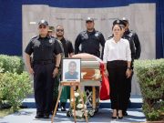 Con ceremonia luctuosa, Ana Paty Peralta despide a policía municipal