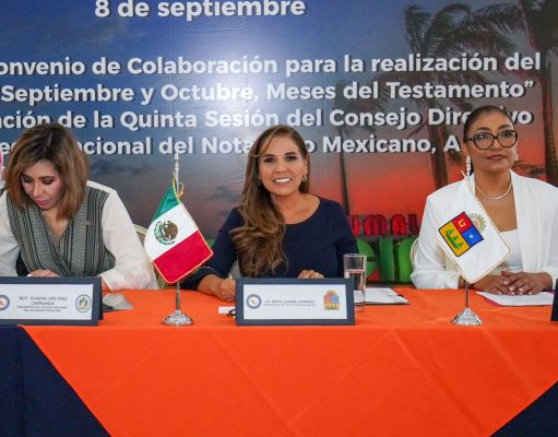 Firma Mara Lezama convenio para la campaña “Septiembre y Octubre: Meses del Testamento”