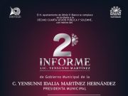 Rendirá Yensunni Martínez su segundo informe de gobierno