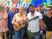 Lili Campos develó el muro “La Bamba por Playa”