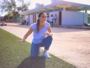 Supervisa Ana Patricia Peralta trabajos de rehabilitación de canchas deportivas
