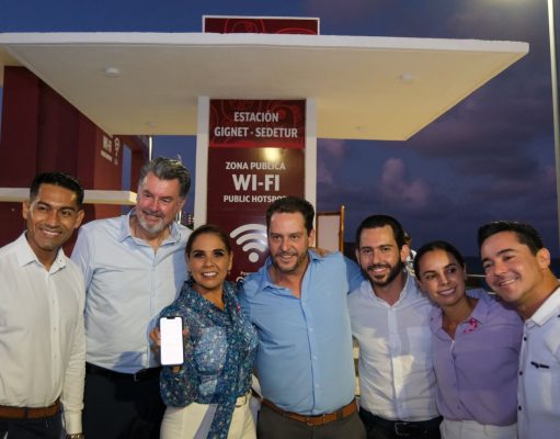 Da inicio Mara Lezama a internet gratuito y público en playas de Cancún