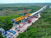 Lleva puente Nichupté un avance del 33%; se prevé su inauguración en primeros meses de 2024