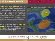 Pronostican fuertes lluvias con descargas eléctricas en Q. Roo por zona de baja presión