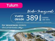 Anuncian que vuelo inaugural de Mexicana de Aviación conectará el AIFA con Aeropuerto de Tulum