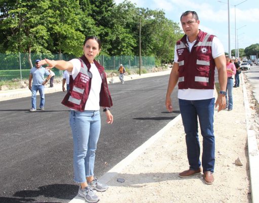 Supervisa Ana Paty Peralta los avances de la construcción de la avenida Politécnico