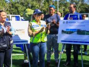 Entrega Lili Campos primera etapa del área deportiva de Cristo Rey