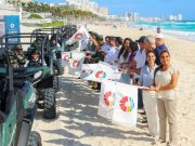 Entrega Ana Paty Peralta 8 vehículos razers a la Policía Turística de Cancún