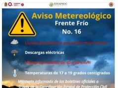 Se esperan lluvias en Quintana Roo por Frente Frío 16