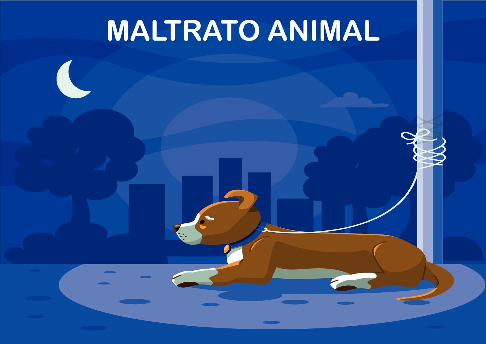 maltrato animal dibujo