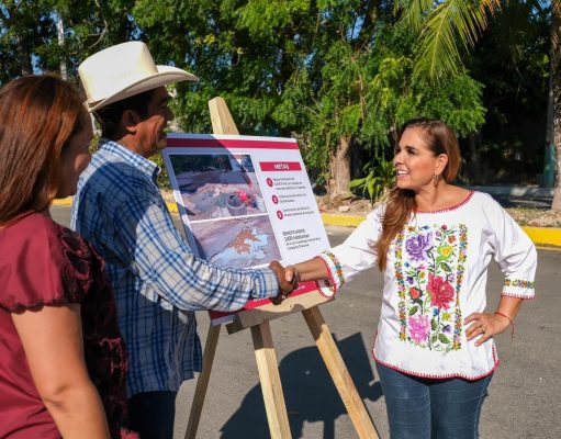 Atiende Mara Lezama añeja petición con repavimentación de la avenida Laguna Negra, en Chetumal