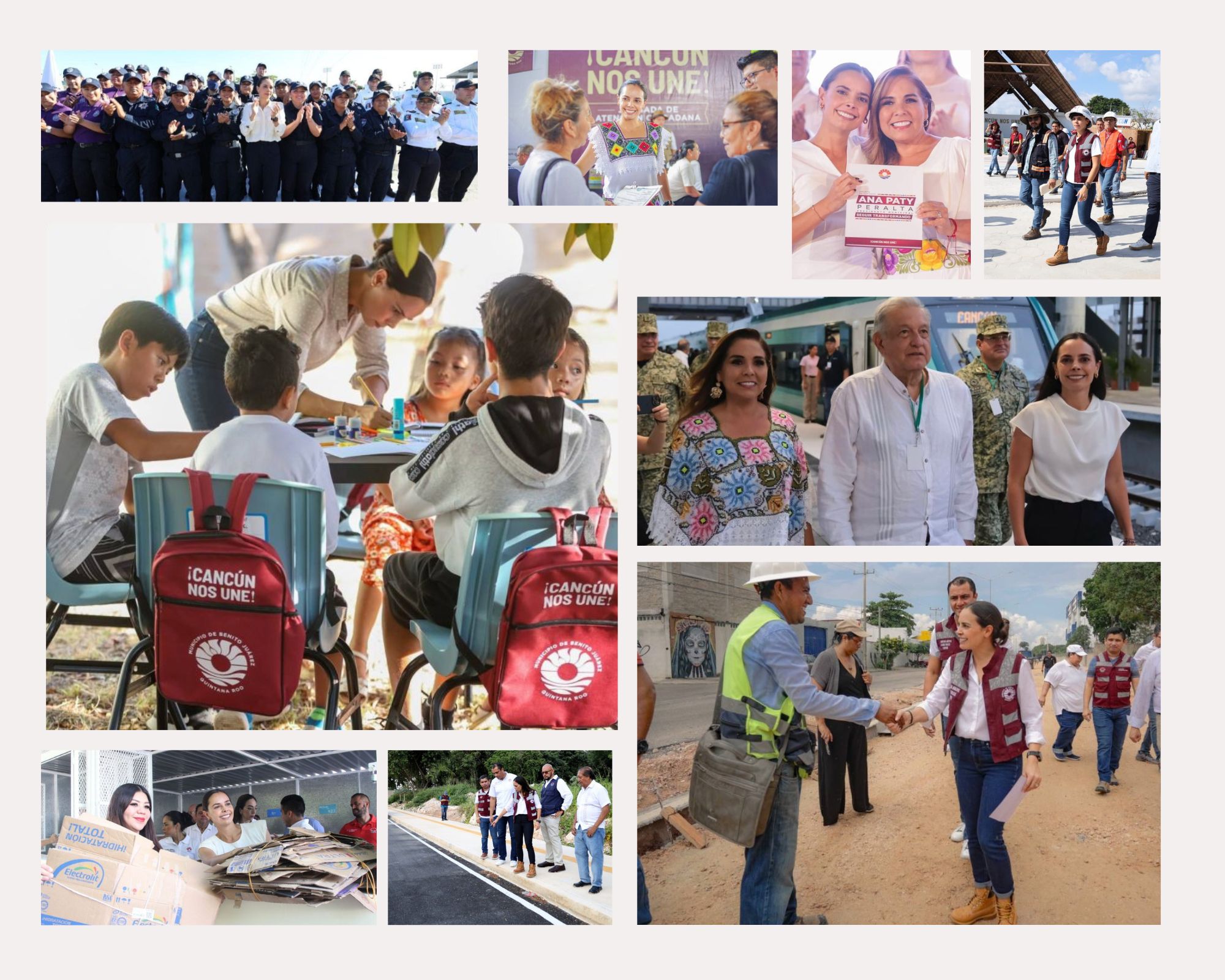 Collage Vision Board manifestación minimalista beige blanco