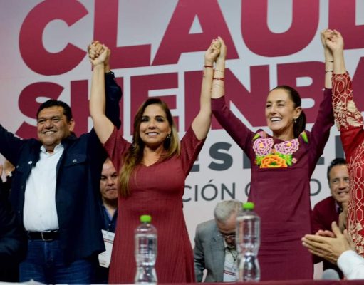 Acompaña Mara Lezama a Claudia Sheinbaum, en su declaración como candidata presidencial por Morena