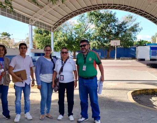 Realizan funcionarios del Ieqroo e INE recorridos por donde se ubicarán las mesas directivas de casilla en Solidaridad